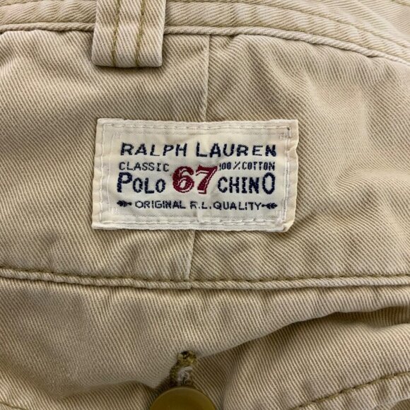 Polo Ralph Lauren Mens Khaki Cargo Shorts Size 40 Cotton With Multiple Pockets - Picture 7 of 8